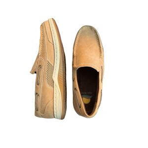 Maui Island League Men’s Loafer Boat Shoes Size 9M Tan Excellent Condition